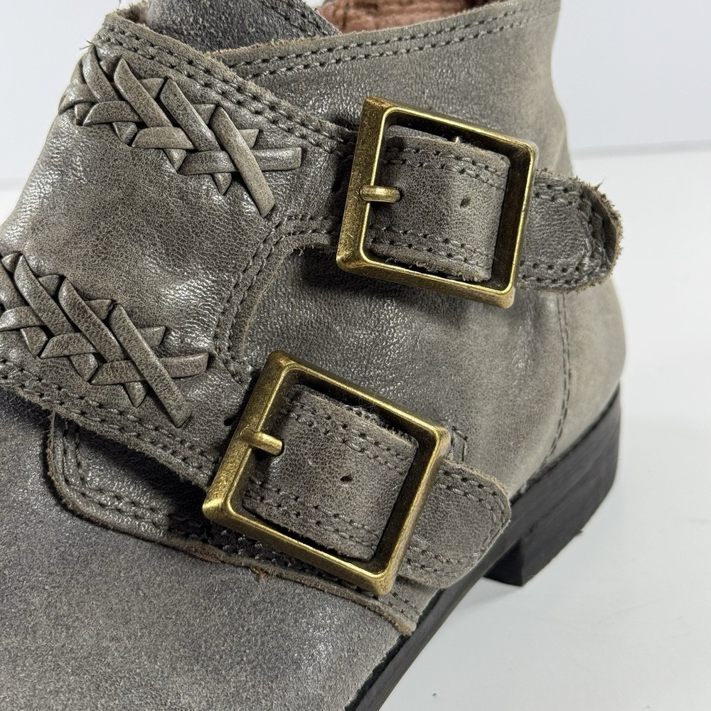 Lucky Brand LK-Daker Gray Cap Toe Leather Ankle Booties Women's Size 7‎ M - Picture 10 of 12
